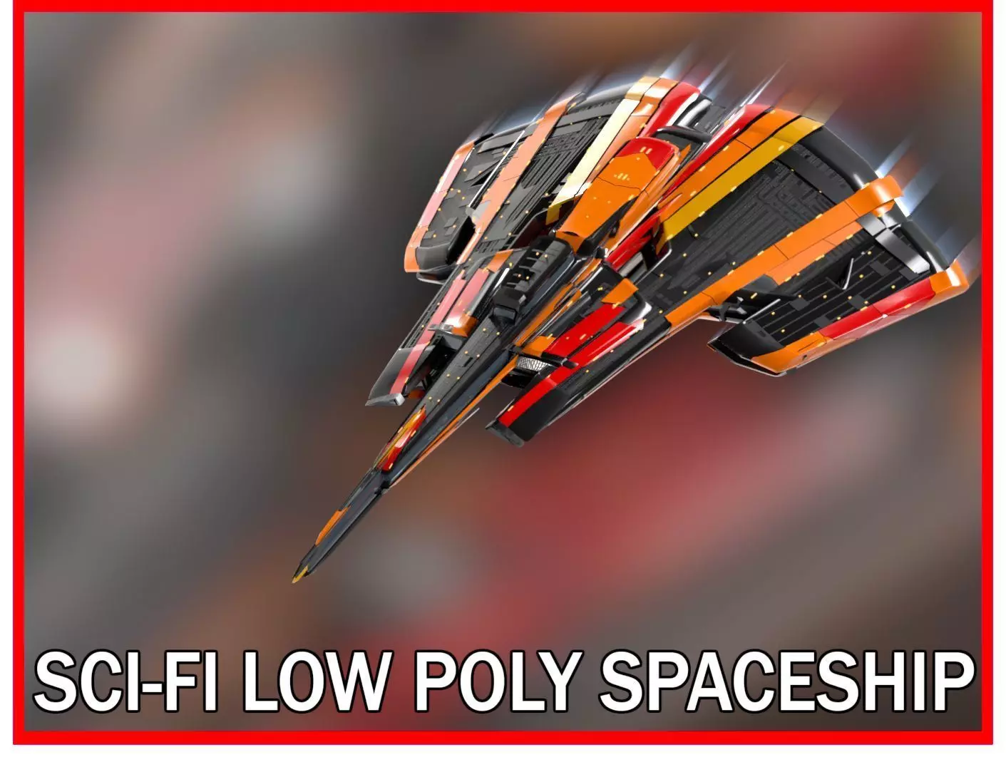 3D model Lowpoly Sci-Fi Spaceship Sci fi Space Craft 44 VR / AR / low ...