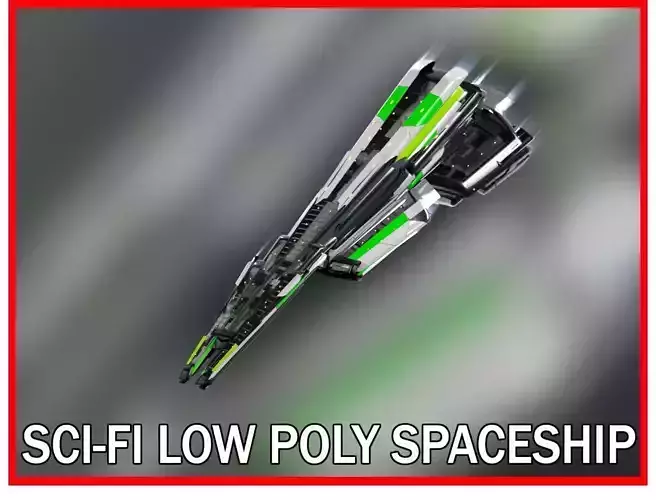 Lowpoly Sci-Fi Spaceship Sci fi Space Craft 41