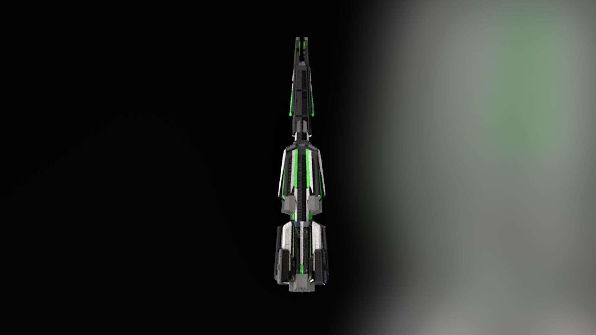 Lowpoly Sci-Fi Spaceship Sci fi Space Craft 41 Low-poly 3D model_3