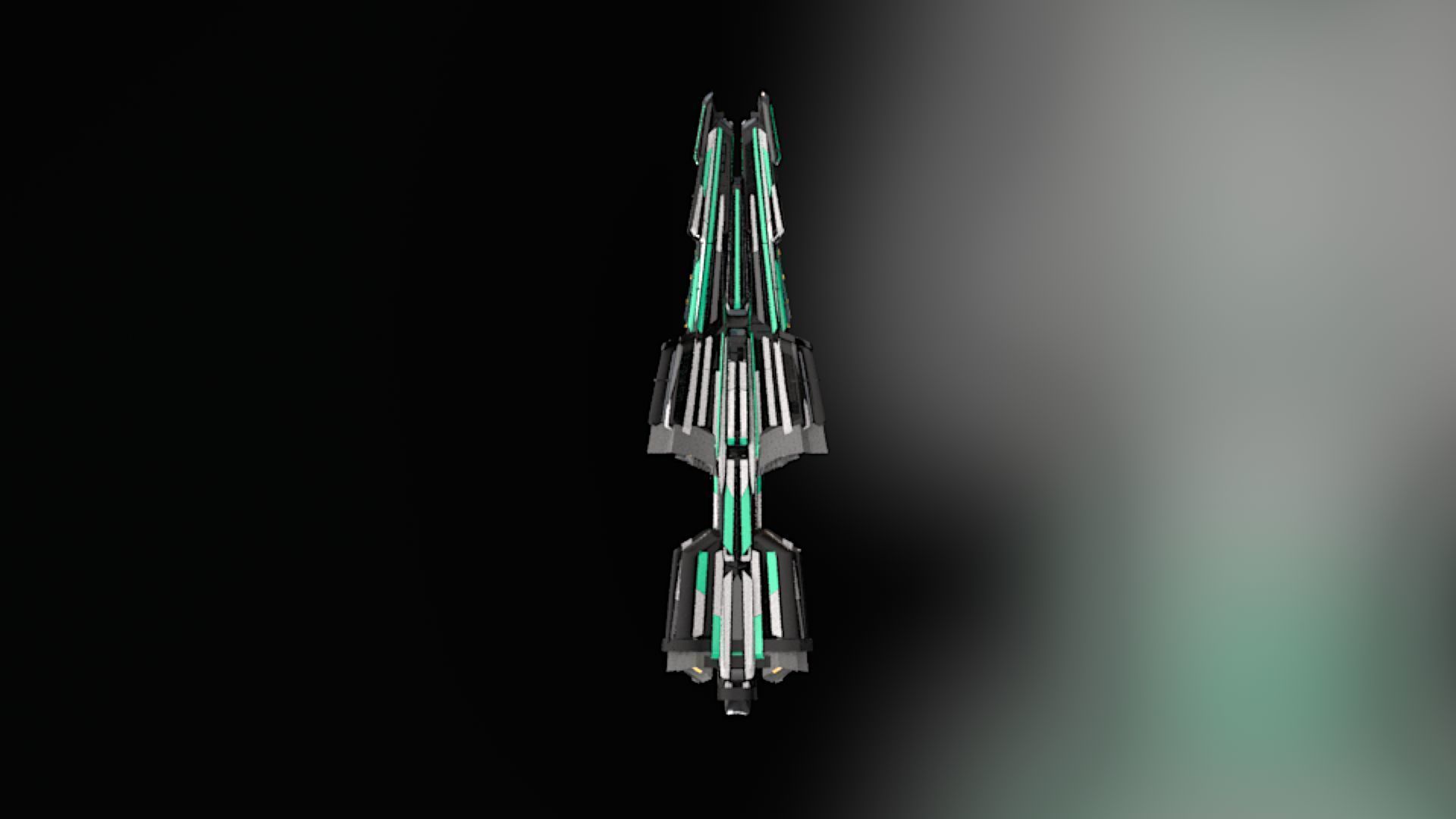 Lowpoly Sci-Fi Spaceship Sci fi Space Craft 33 Low-poly 3D model_3