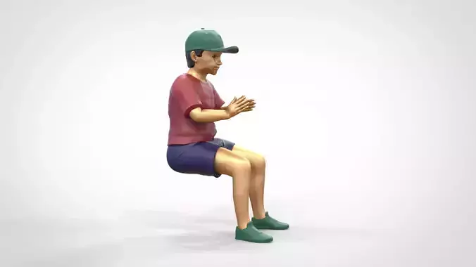 N15 Football fan Clapping in stadium 3D print model