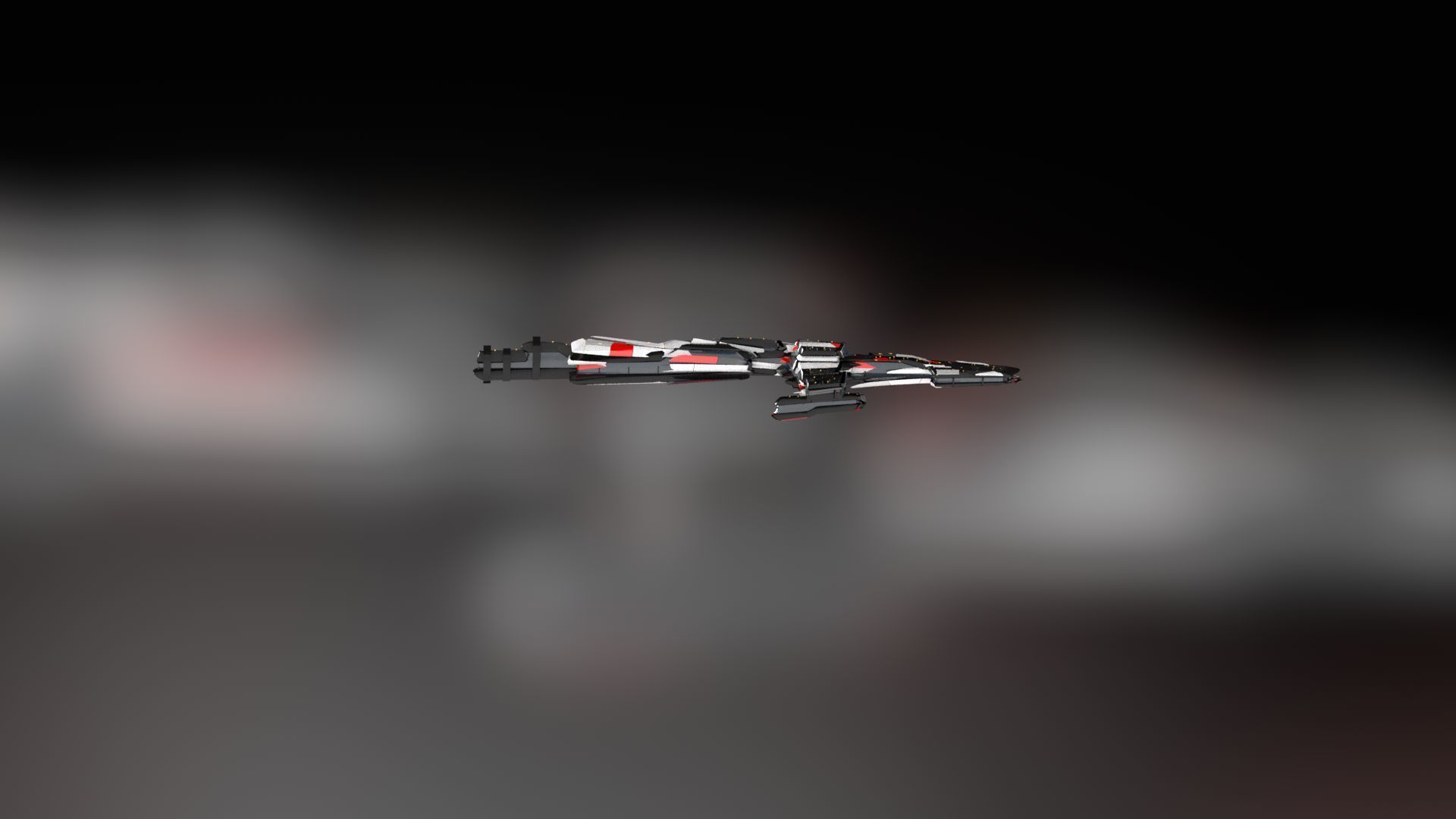 Lowpoly Sci-Fi Spaceship Sci fi Space Craft 32 Low-poly 3D model_2