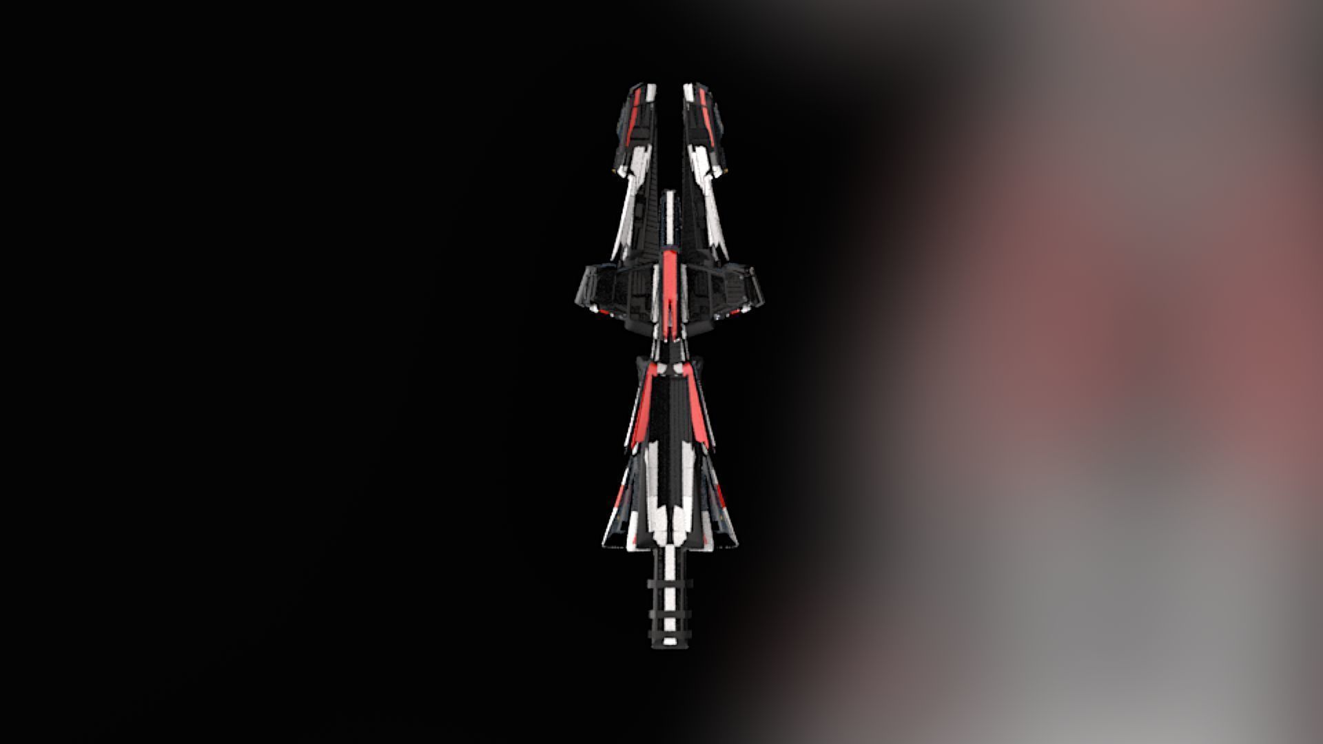 Lowpoly Sci-Fi Spaceship Sci fi Space Craft 32 Low-poly 3D model_3