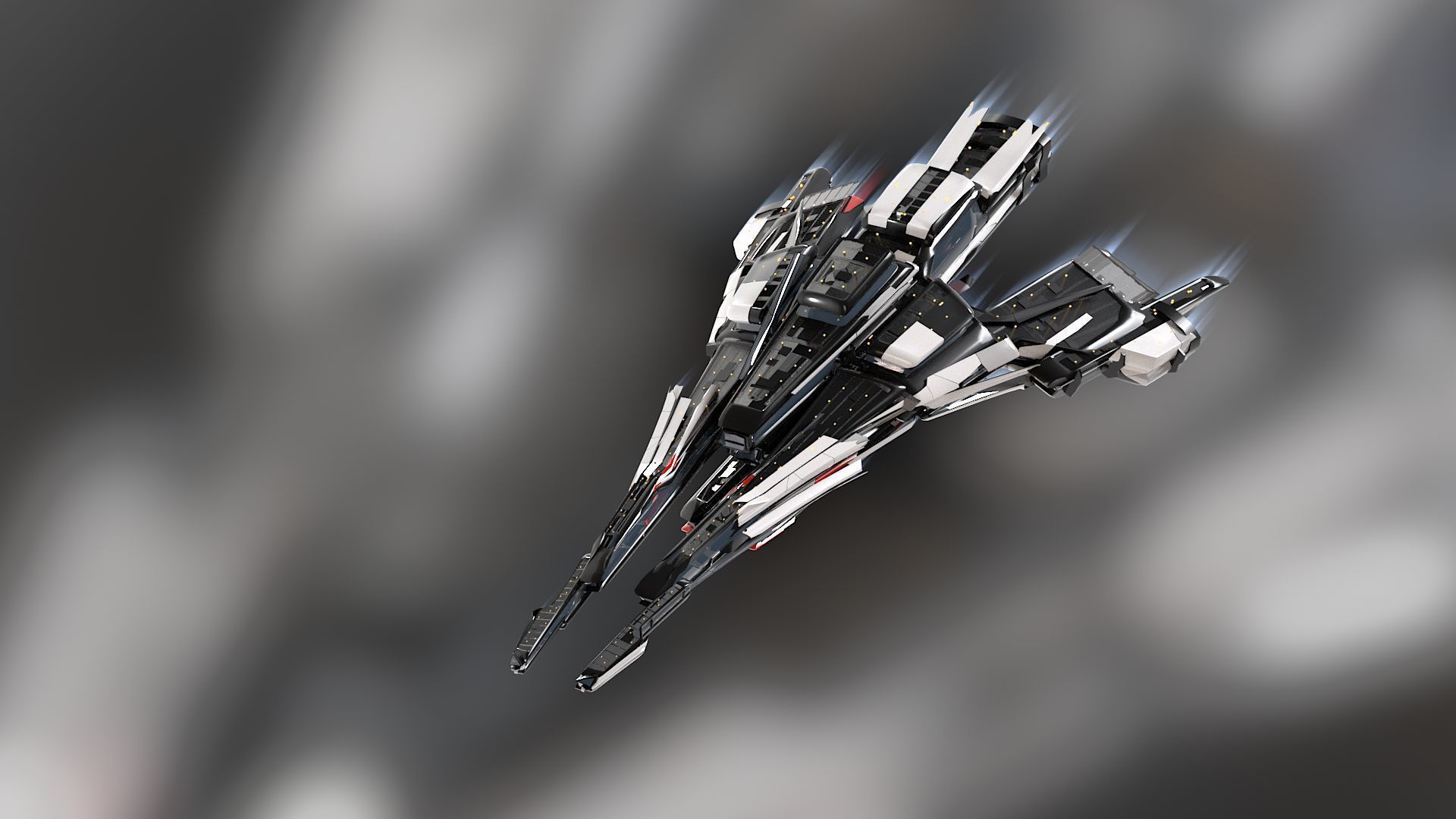 Lowpoly Sci-Fi Spaceship Sci fi Space Craft 27 Low-poly 3D model_1