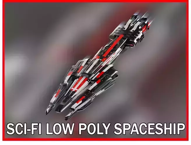 Lowpoly Sci-Fi Spaceship Sci fi Space Craft 26
