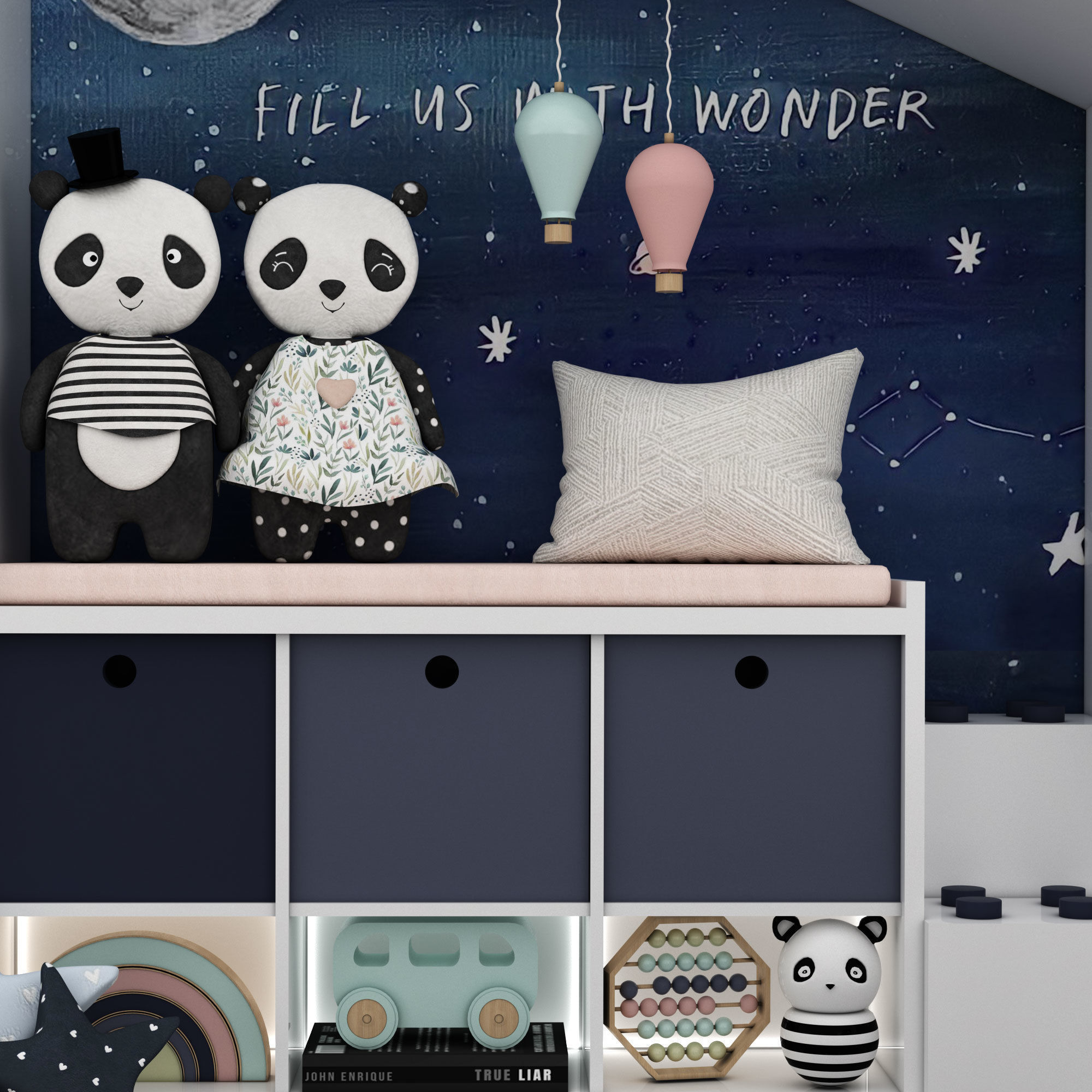 toys and furniture set  Low-poly 3D model_2