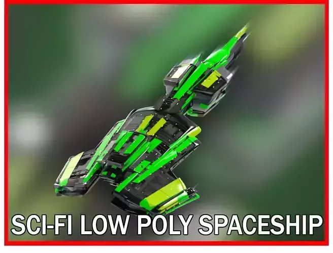 Lowpoly Sci-Fi Spaceship Sci fi Space Craft 22 Low-poly 3D model