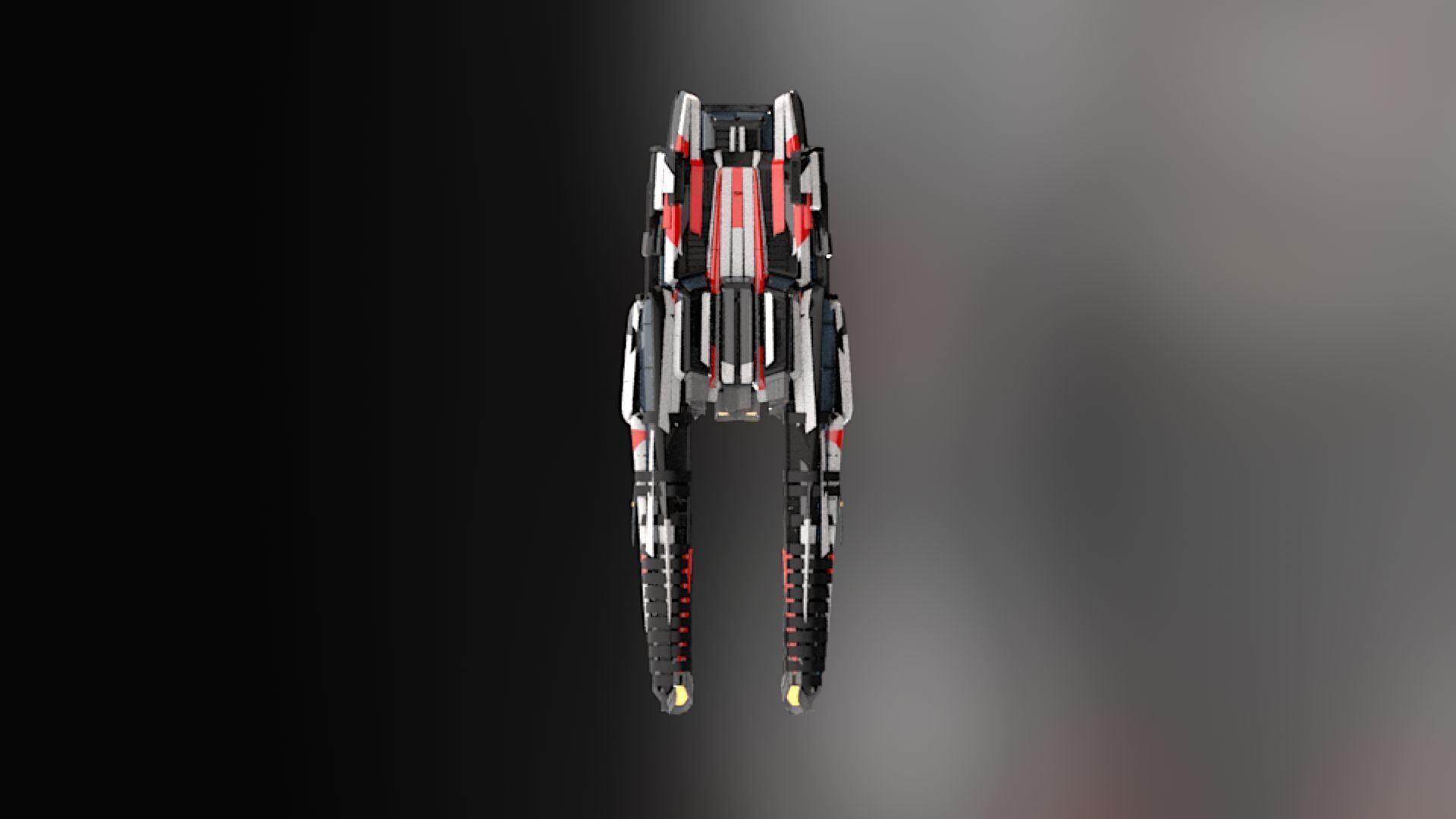 Lowpoly Sci-Fi Spaceship Sci fi Space Craft 20 Low-poly 3D model_3