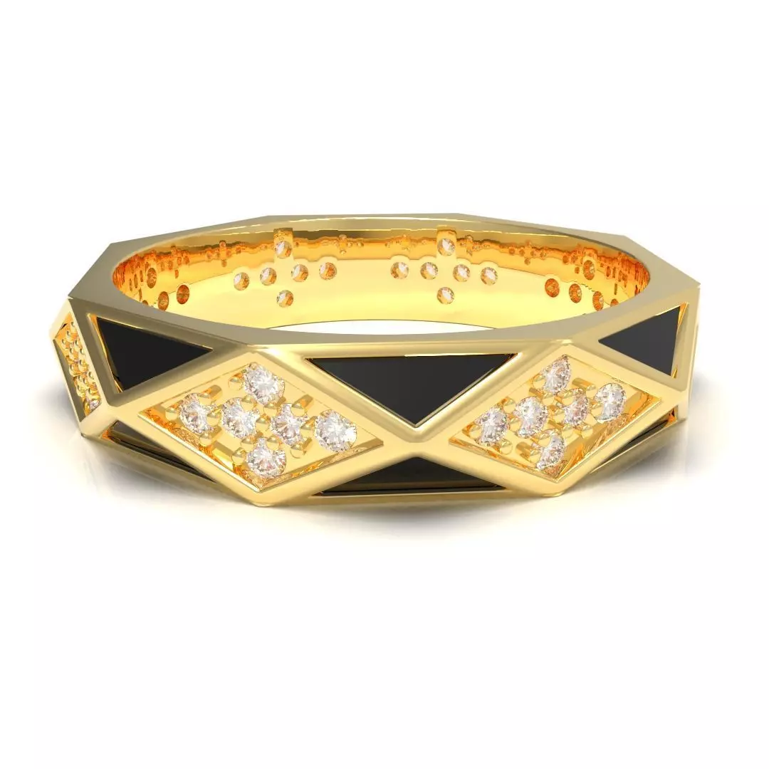 Geometric ring 3D print model_0