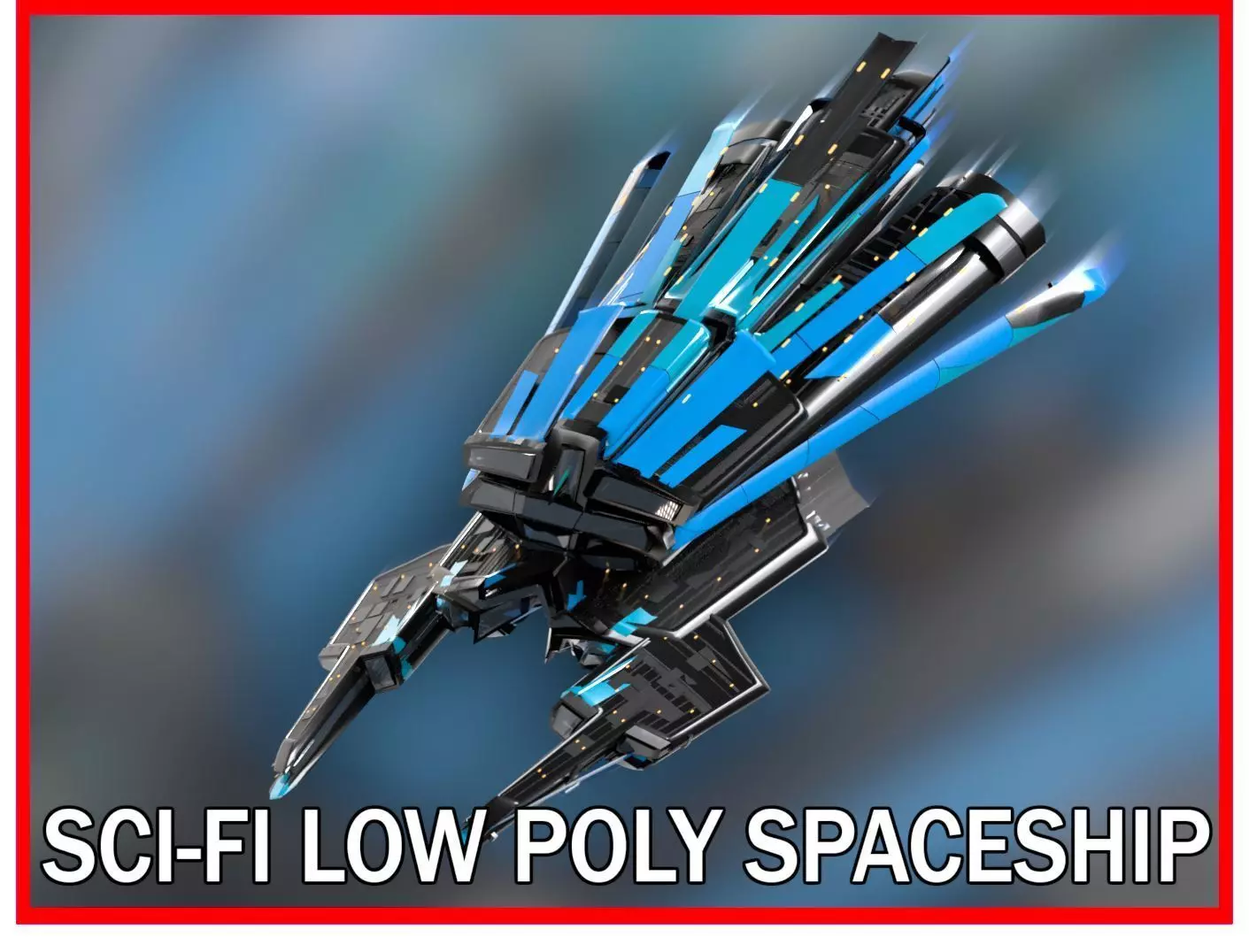 3D model Lowpoly Sci-Fi Spaceship Sci fi Space Craft 15 VR / AR / low ...