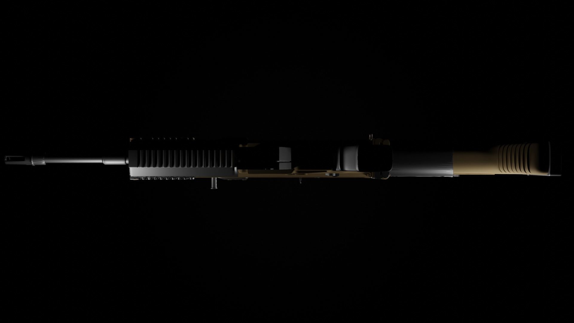 3d gun model assault rifle 3D model_4