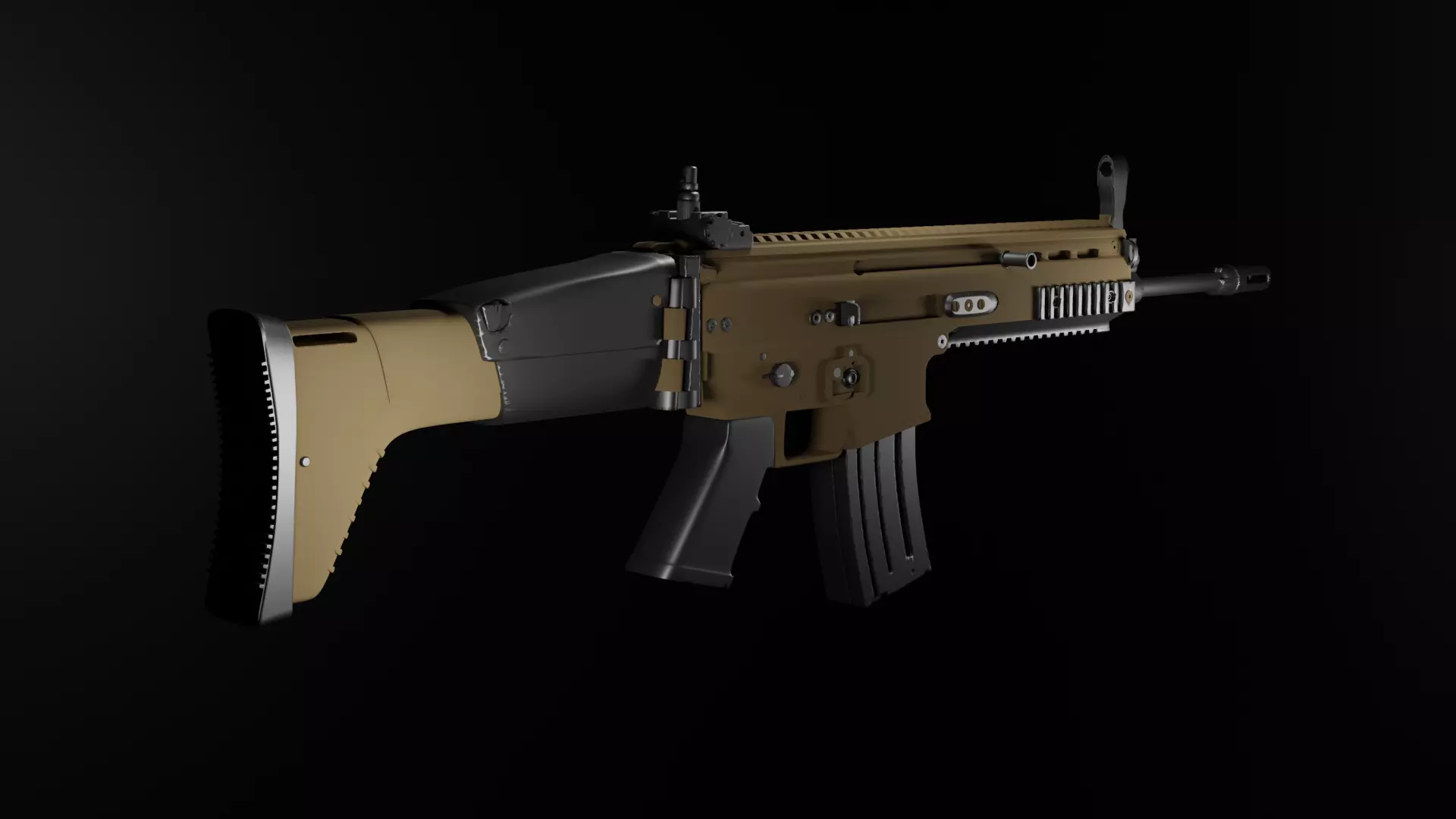3d gun model assault rifle 3D model_0