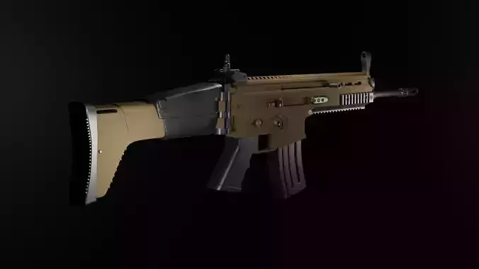 3d gun model assault rifle 3D model