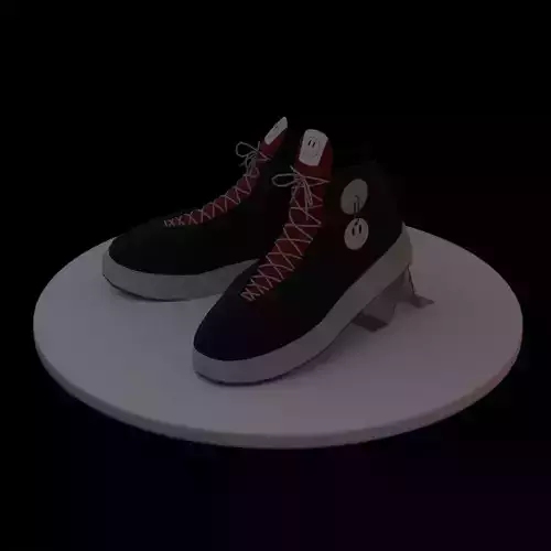 Sneakers pair of shoes on table