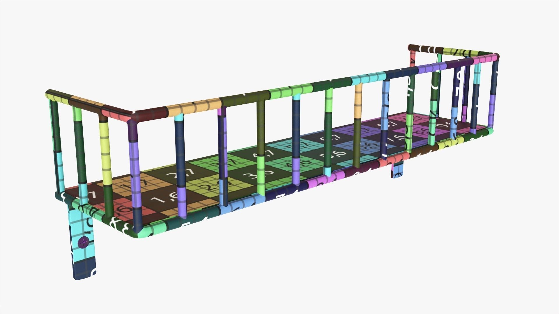 Wall shelf decorative 03 3D model_7