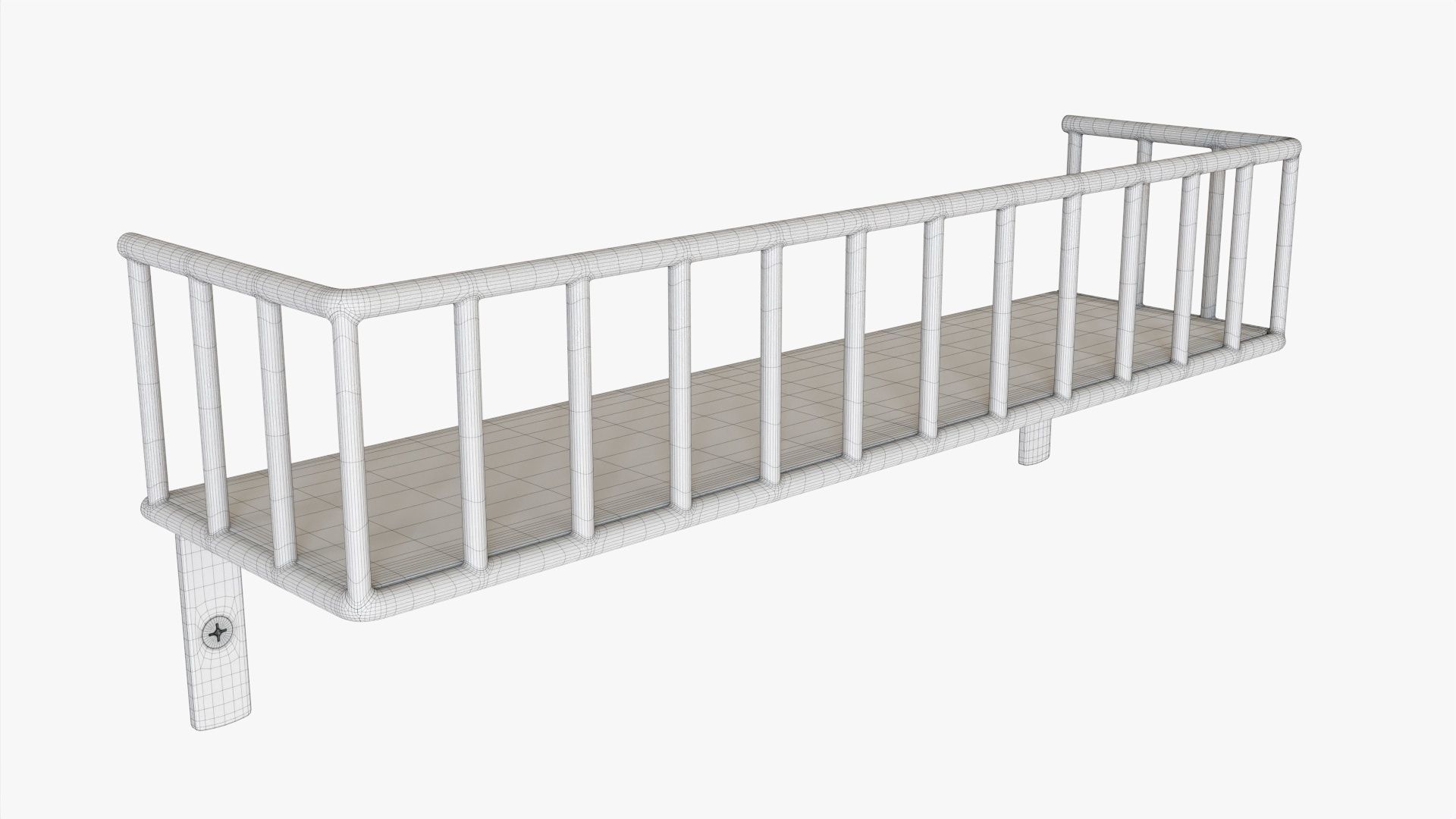 Wall shelf decorative 03 3D model_6