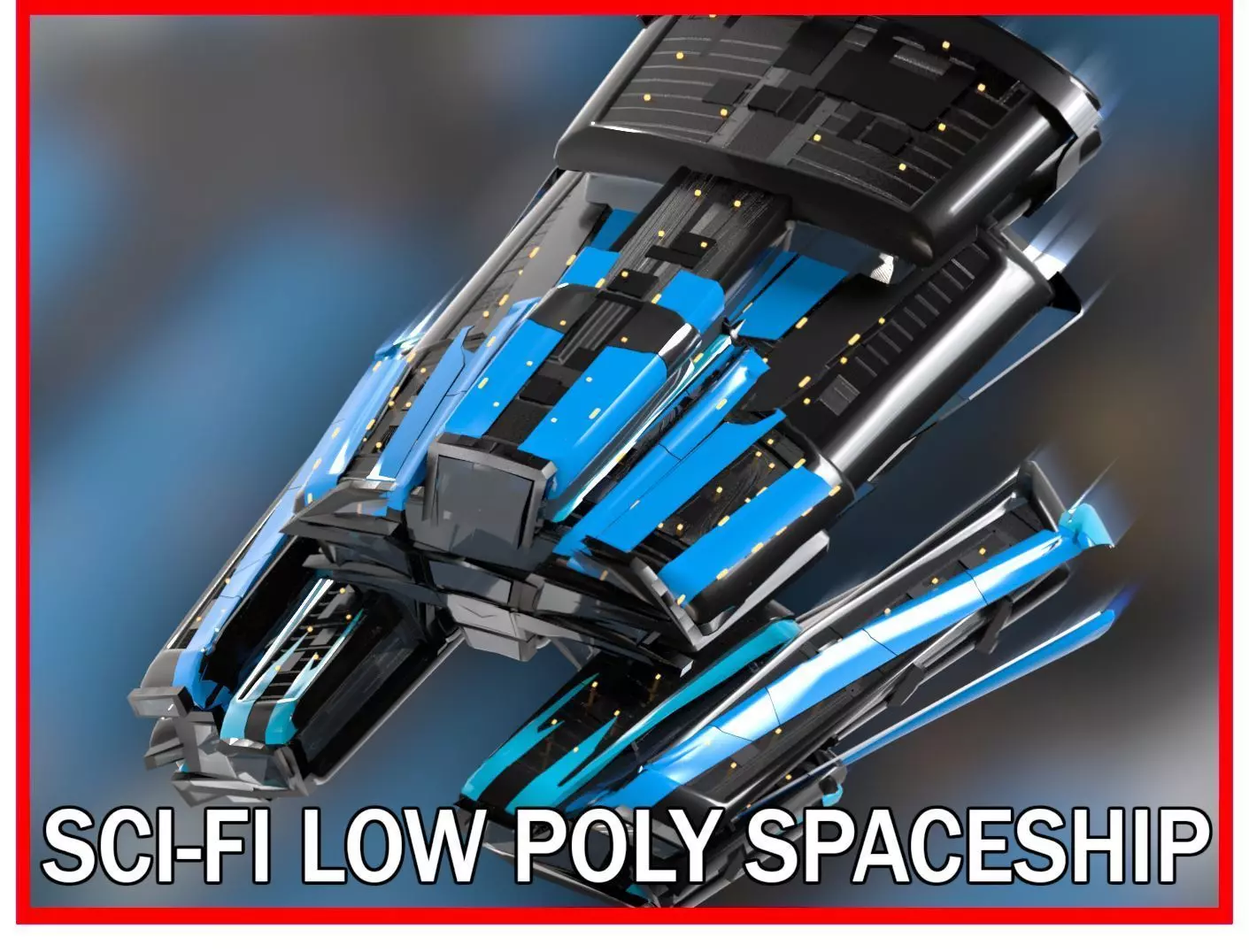 Lowpoly Sci-Fi Spaceship Sci fi Space Craft 1 Low-poly 3D model_0