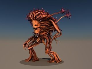 treeman with 4 animations Low-poly 3D model_8