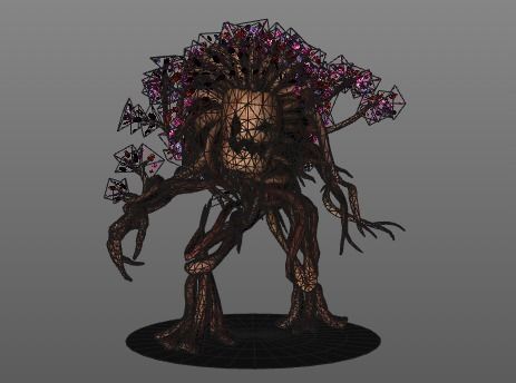 treeman with 4 animations Low-poly 3D model_9