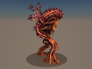 treeman with 4 animations Low-poly 3D model_6