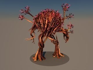 treeman with 4 animations Low-poly 3D model_5