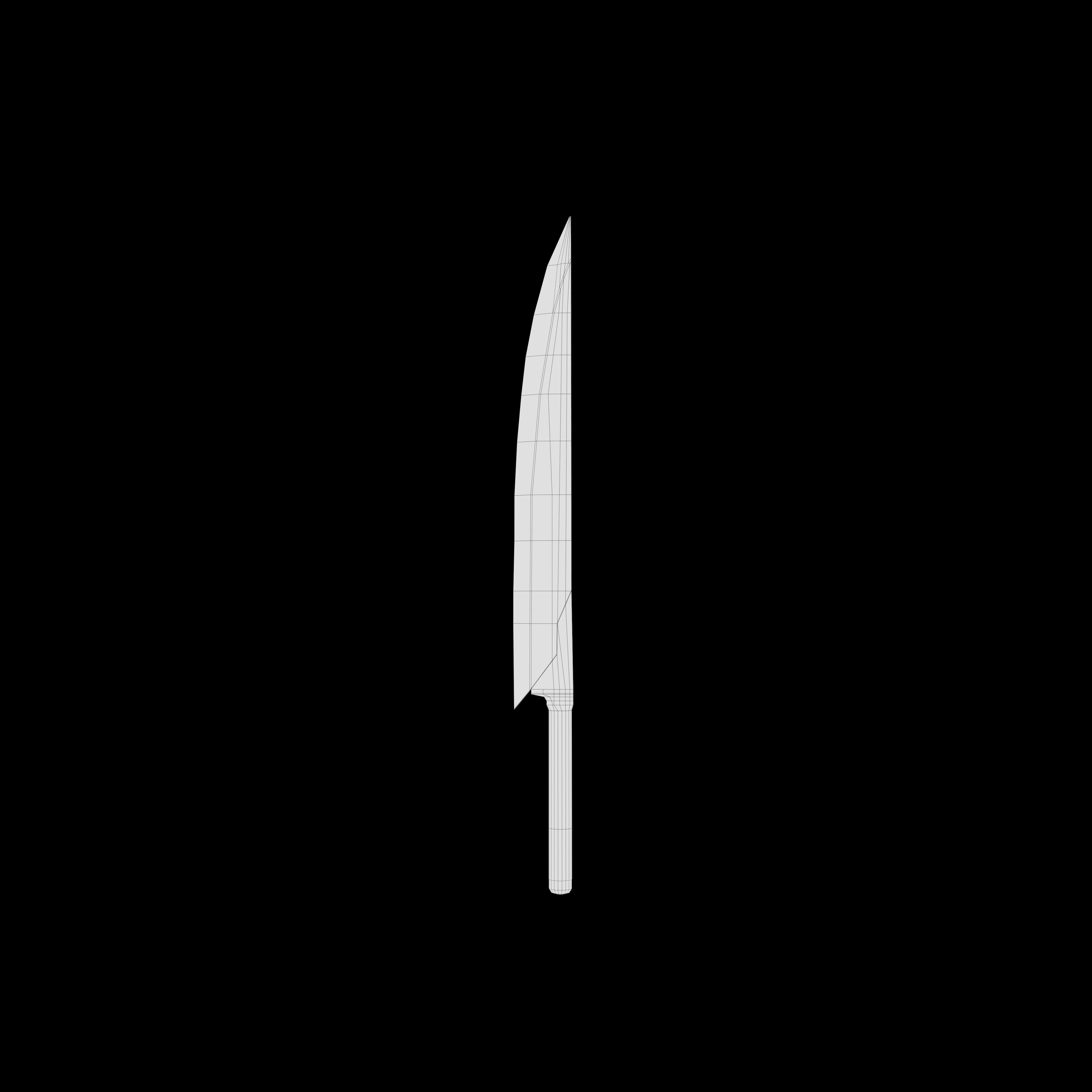 knife sword Low-poly 3D model_5