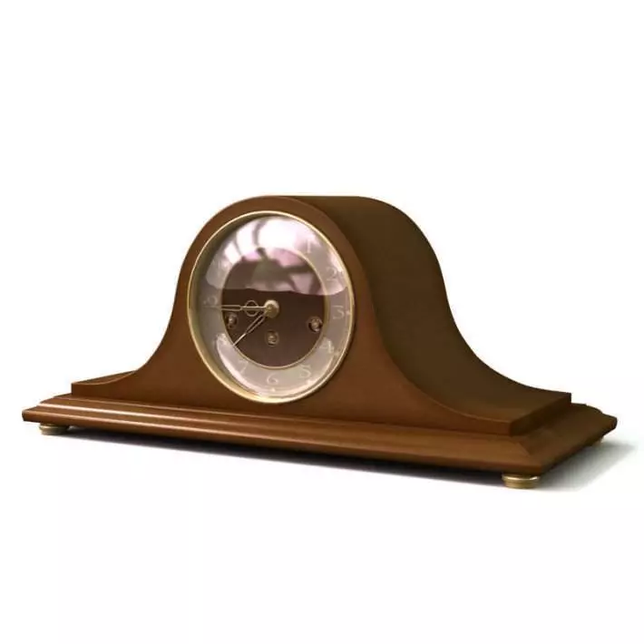 Tambour Style Table Clock 3D model_0