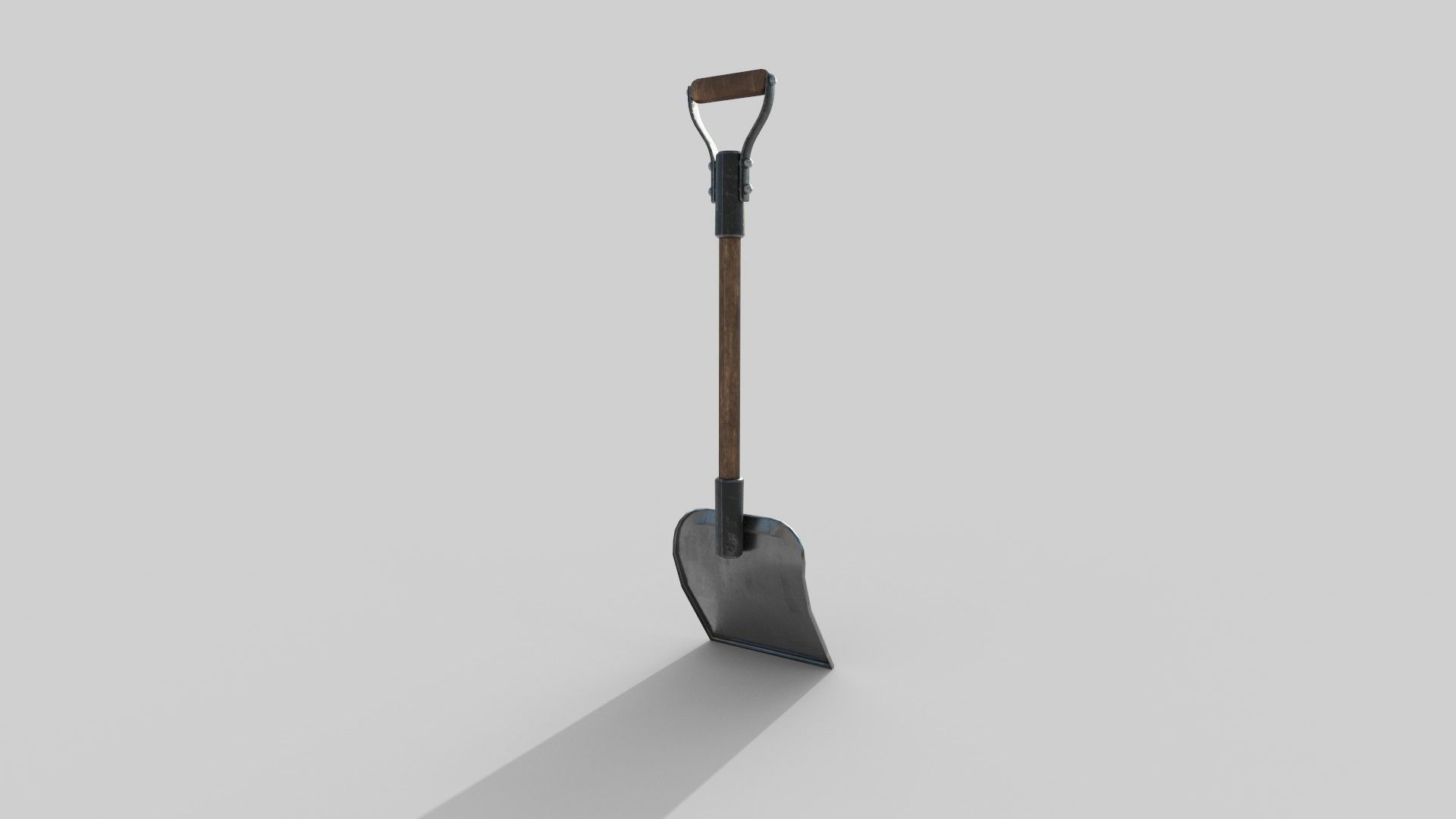 Shovel Low-poly 3D model_3