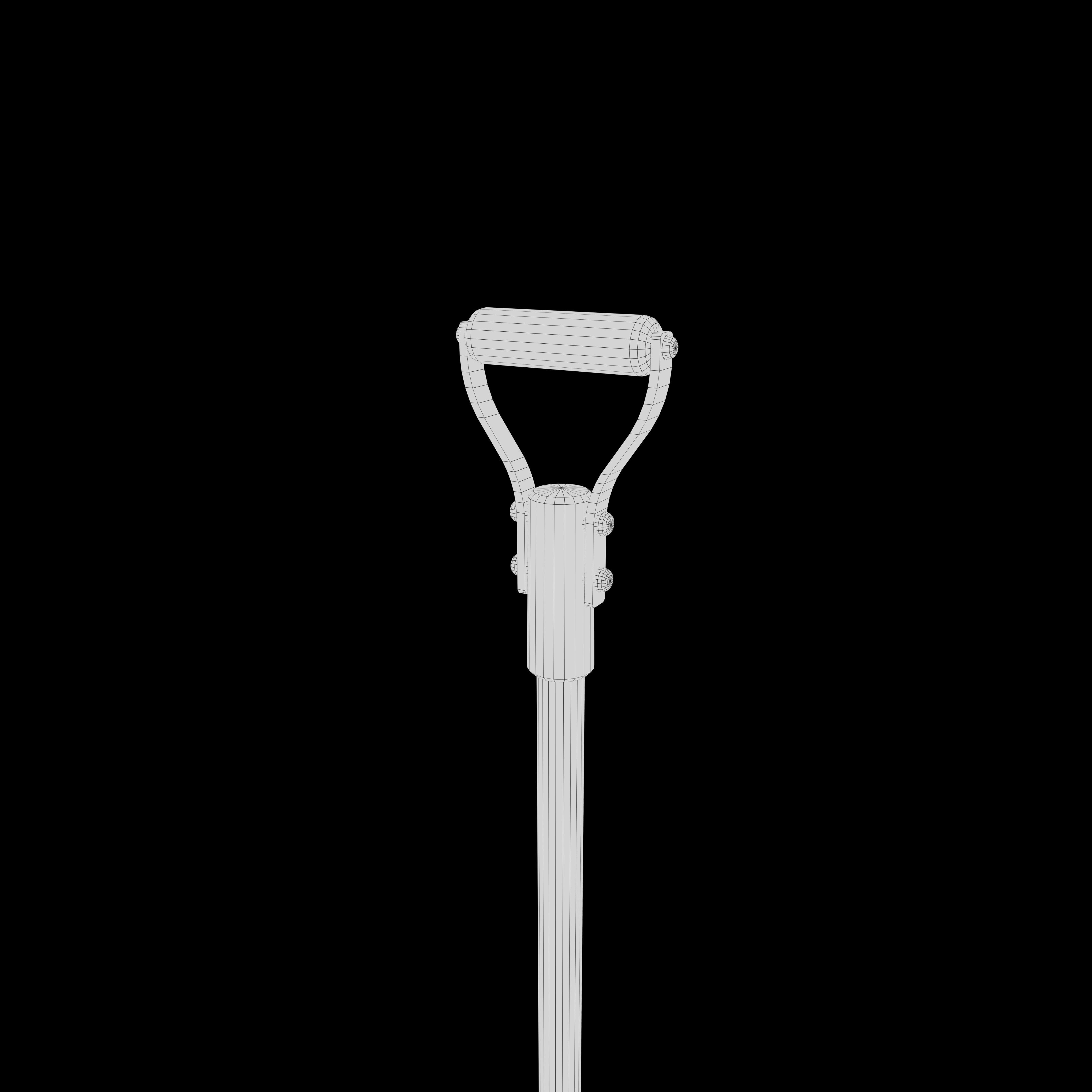Shovel Low-poly 3D model_7