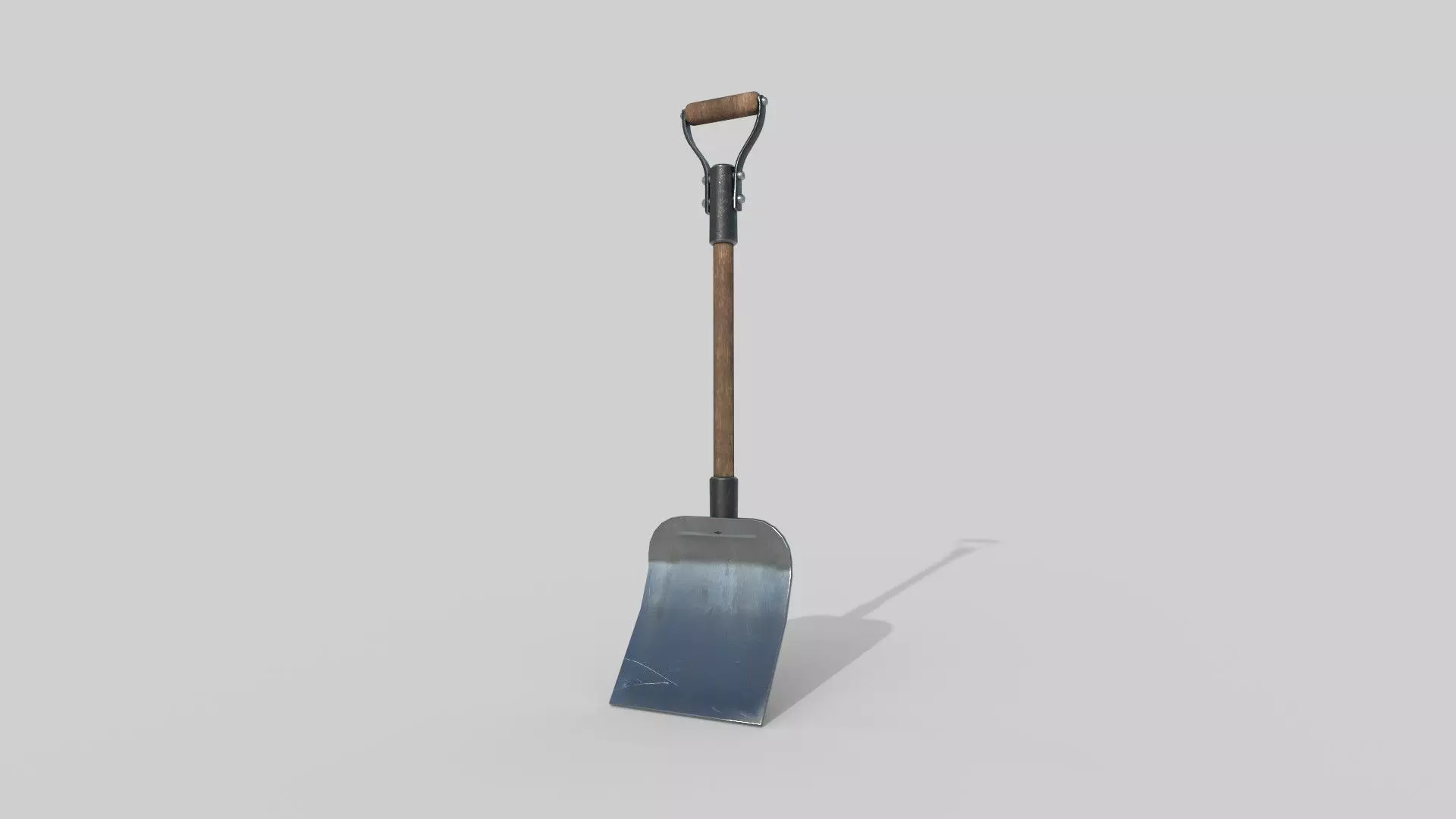 Shovel Low-poly 3D model_0