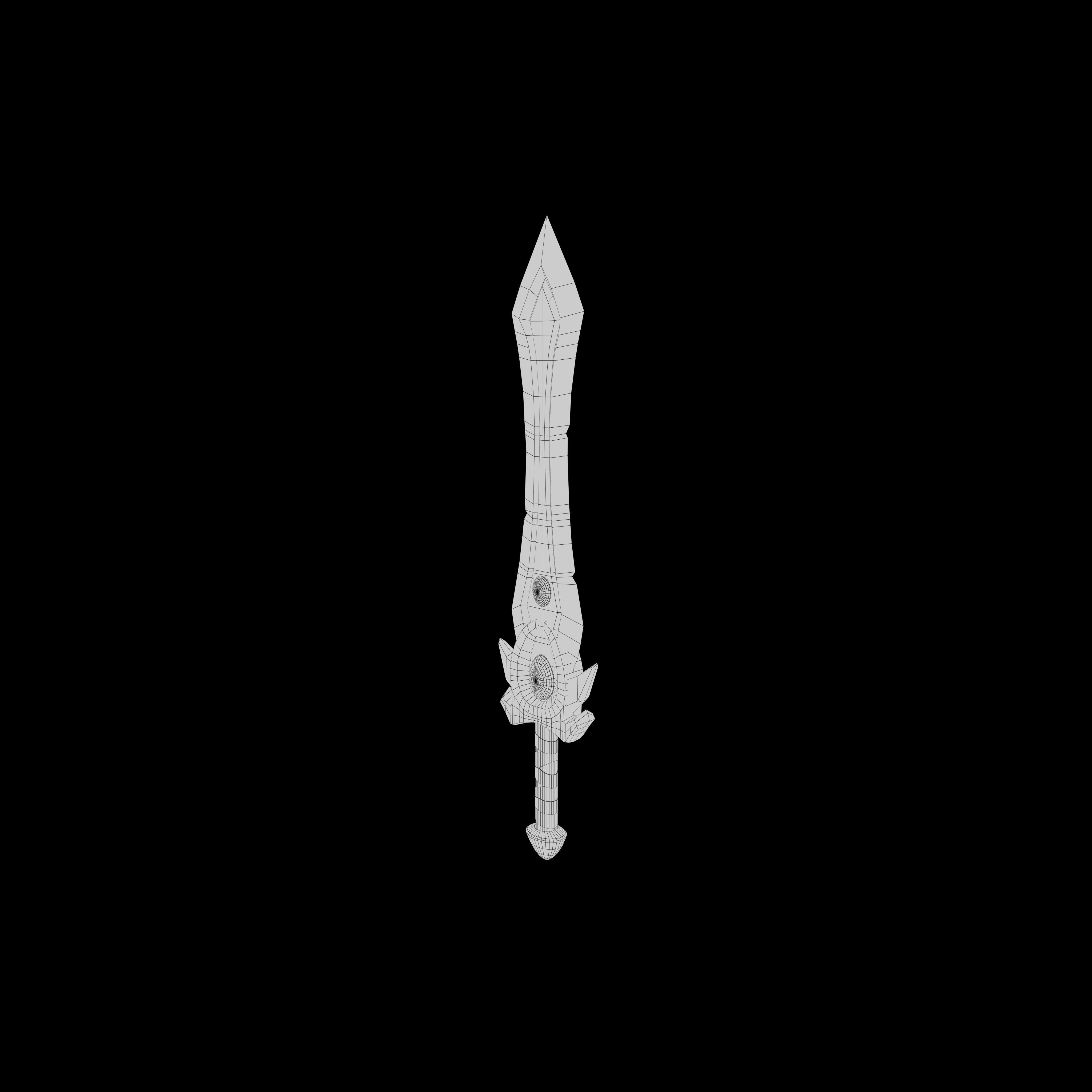 Sword Low-poly 3D model_5
