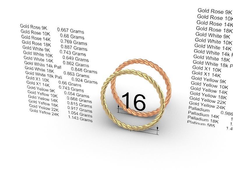 2 styles rope ring stl verified 3D print model_5