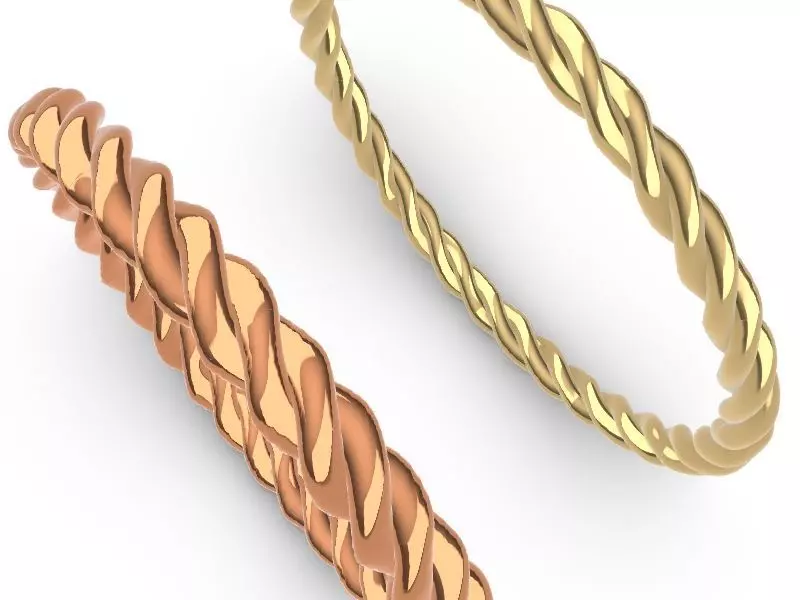 2 styles rope ring stl verified 3D print model_0