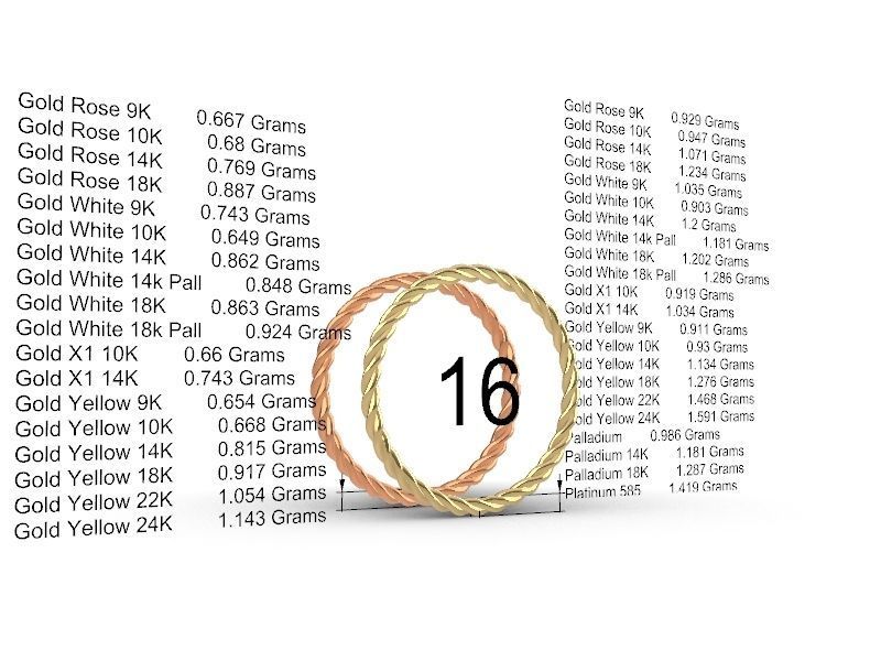 2 styles rope ring stl verified 3D print model_6