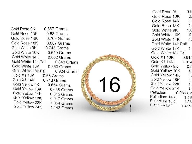 2 styles rope ring stl verified 3D print model_7