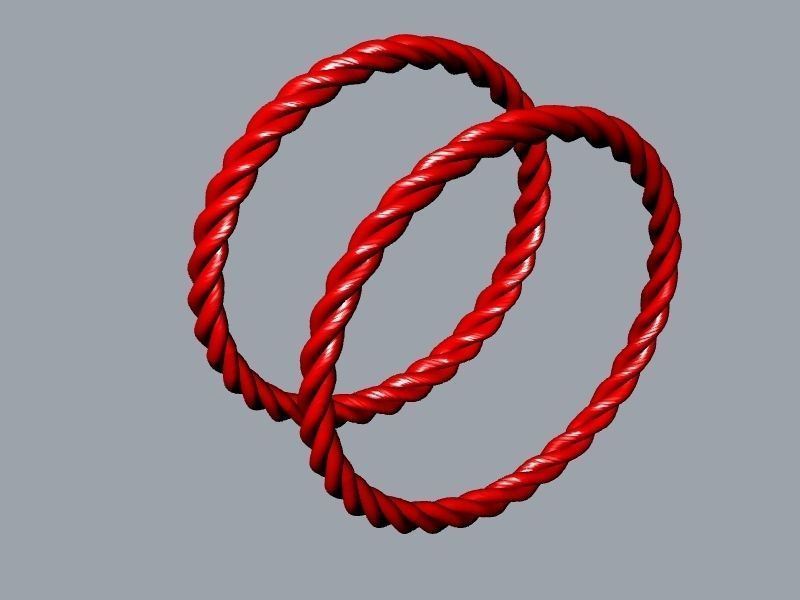 2 styles rope ring stl verified 3D print model_2