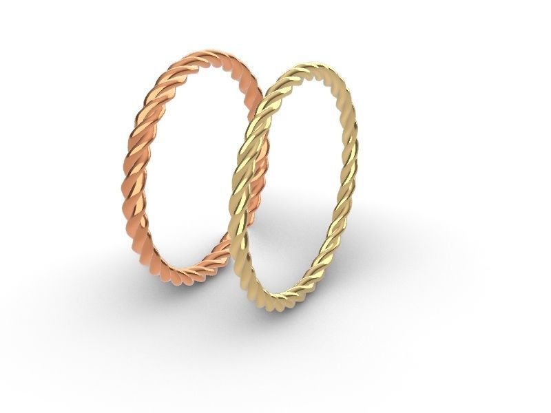 2 styles rope ring stl verified 3D print model_12