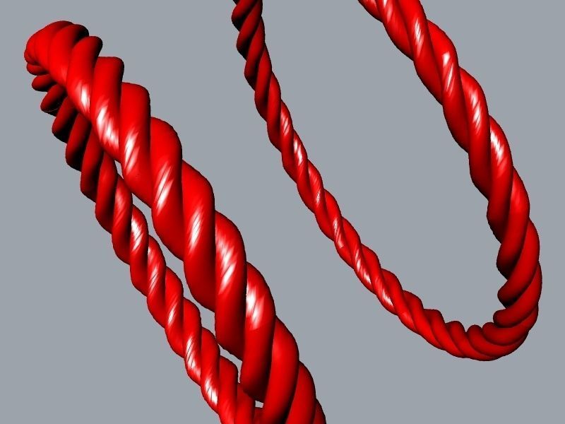 2 styles rope ring stl verified 3D print model_1