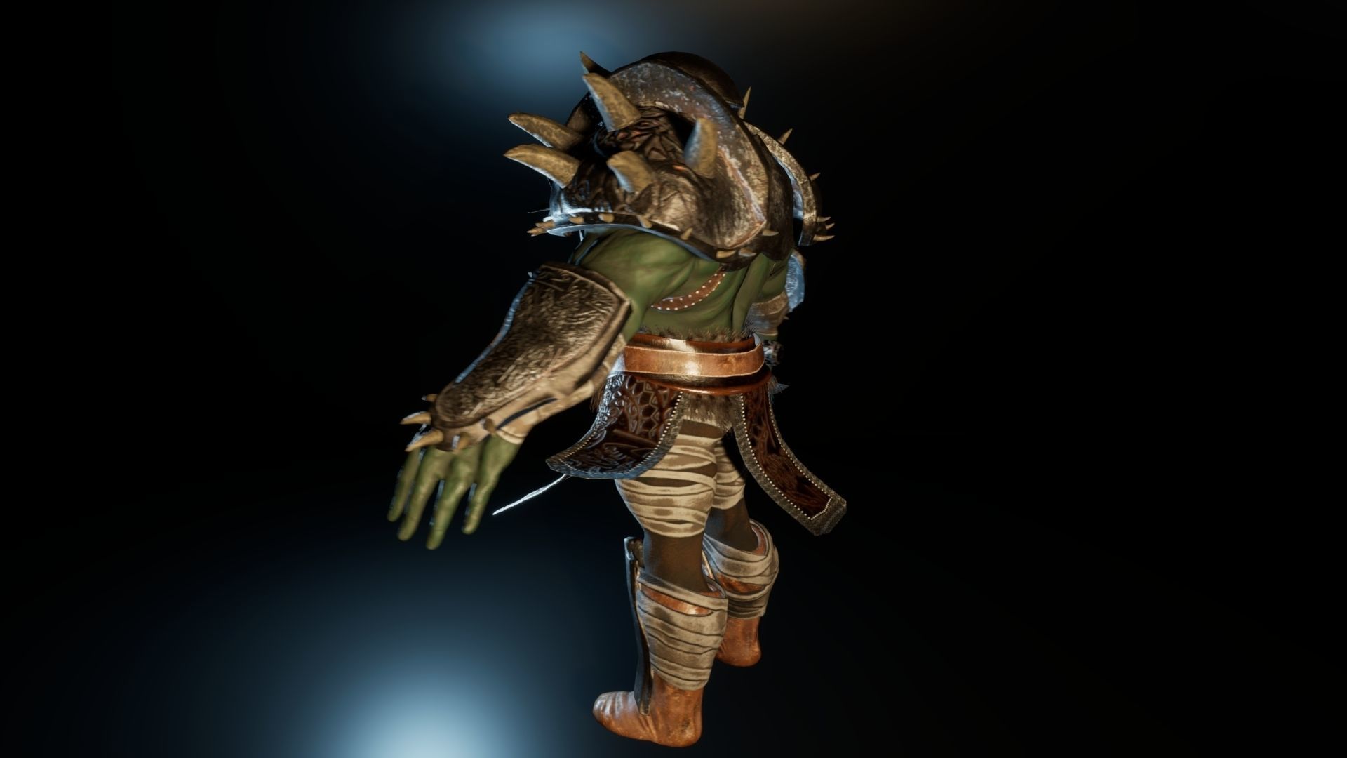 Orc Warmonger for Unity and Unreal Low-poly 3D model_4