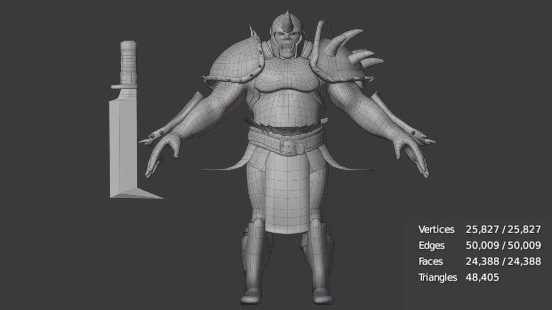 Orc Warmonger for Unity and Unreal Low-poly 3D model_17