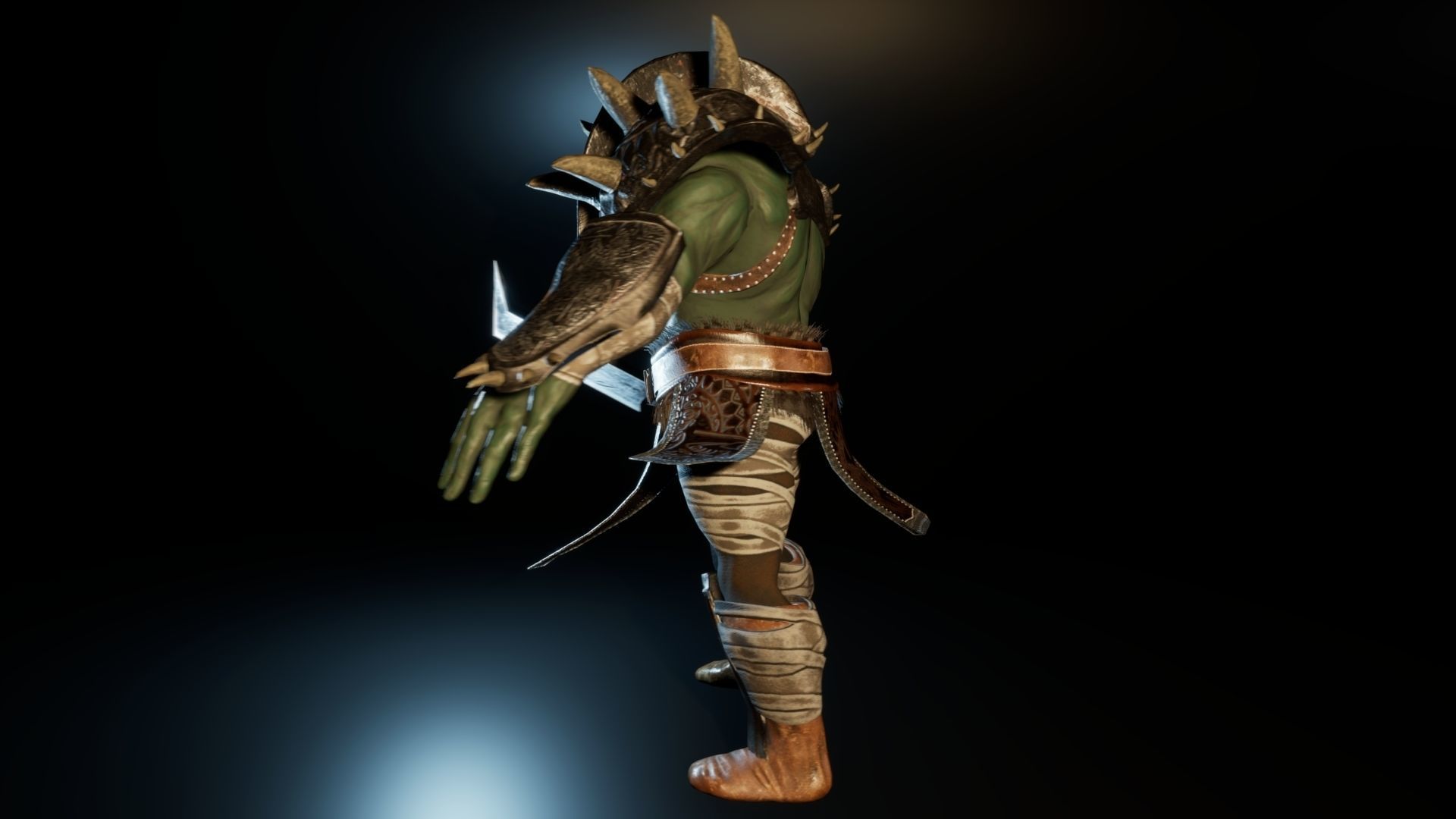 Orc Warmonger for Unity and Unreal Low-poly 3D model_10