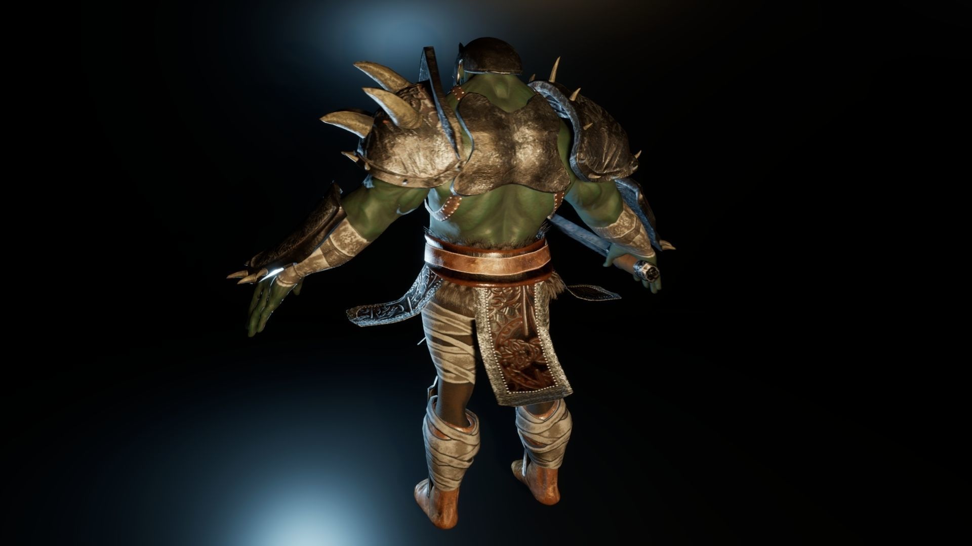 Orc Warmonger for Unity and Unreal Low-poly 3D model_5