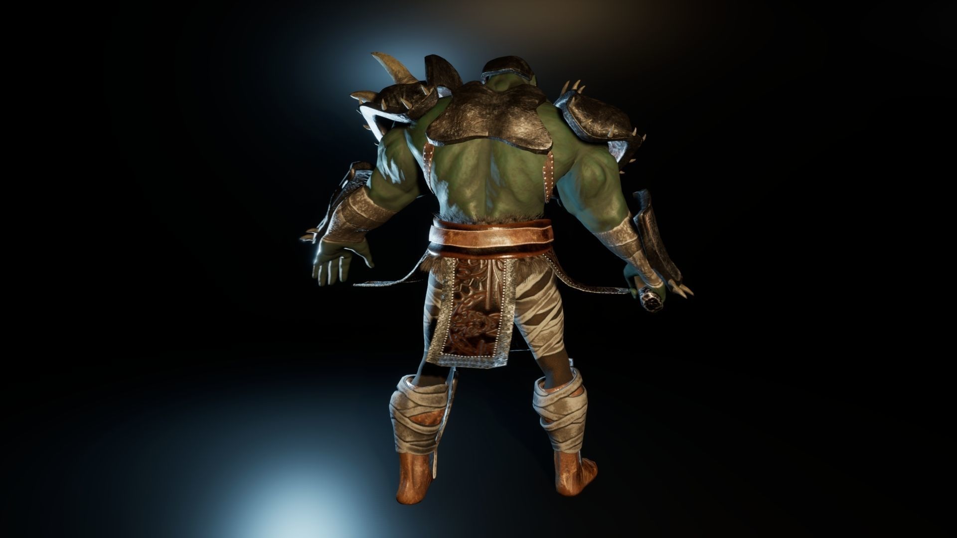 Orc Warmonger for Unity and Unreal Low-poly 3D model_12