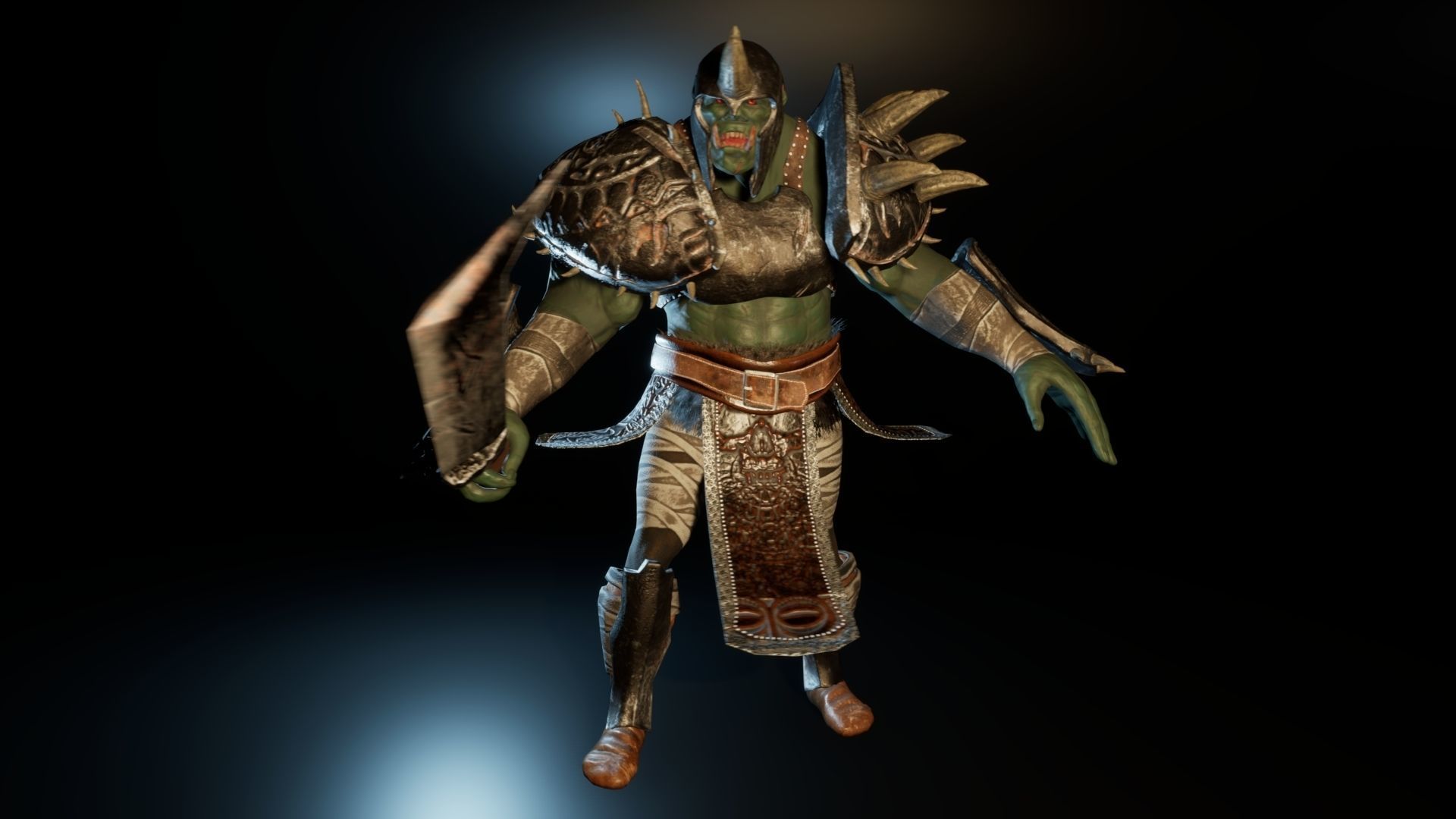 Orc Warmonger for Unity and Unreal Low-poly 3D model_7
