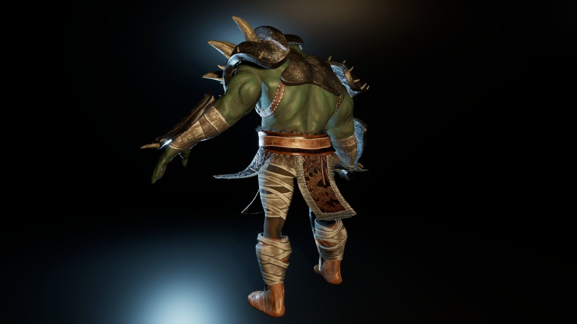 Orc Warmonger for Unity and Unreal Low-poly 3D model_11