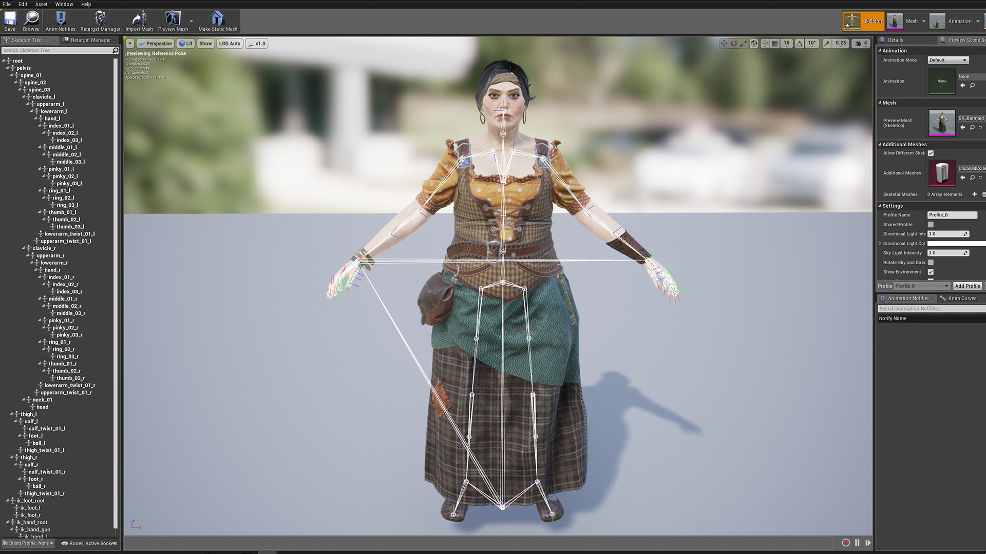 Barmaid Low-poly 3D model_28