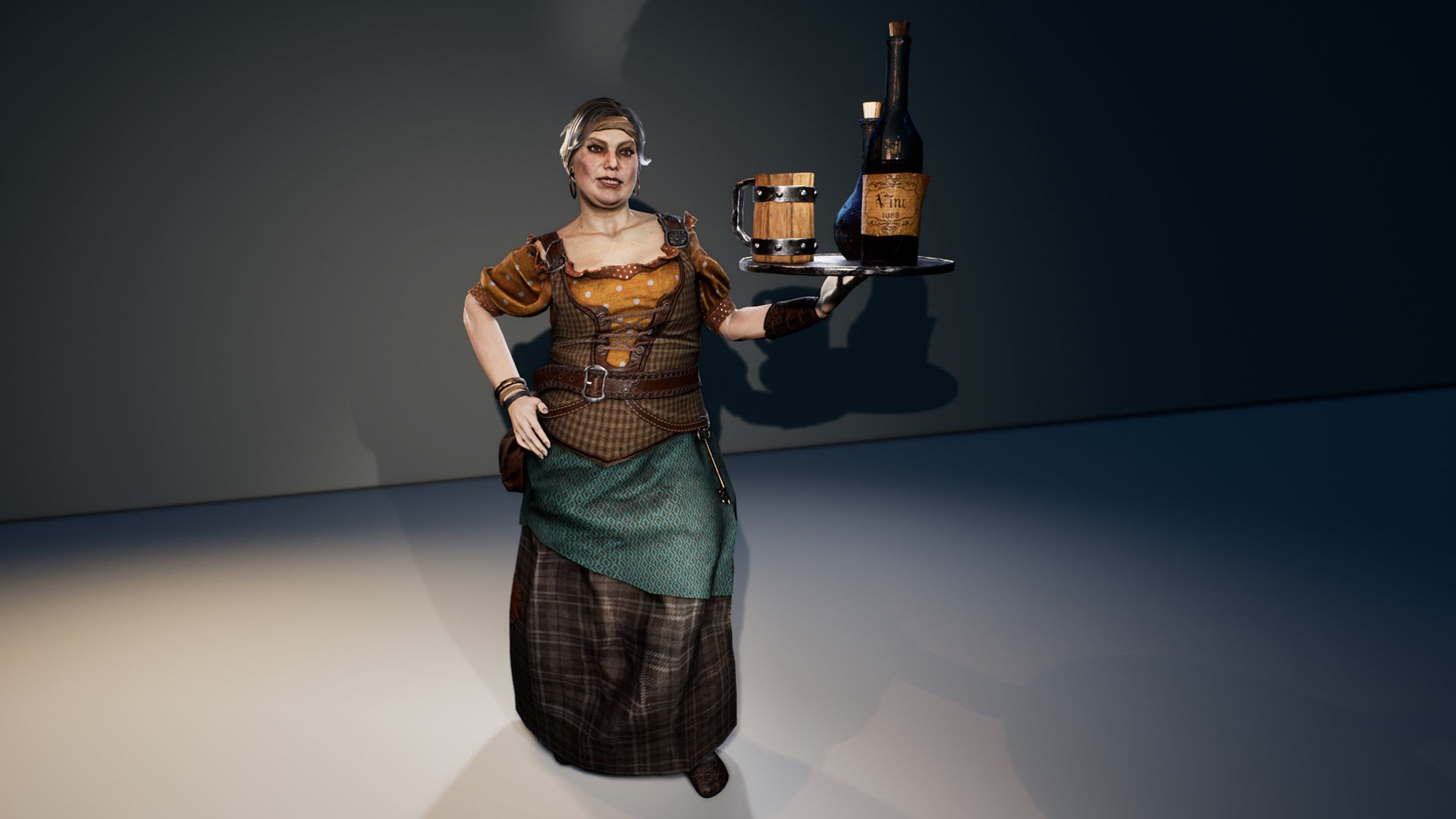 Barmaid Low-poly 3D model_16