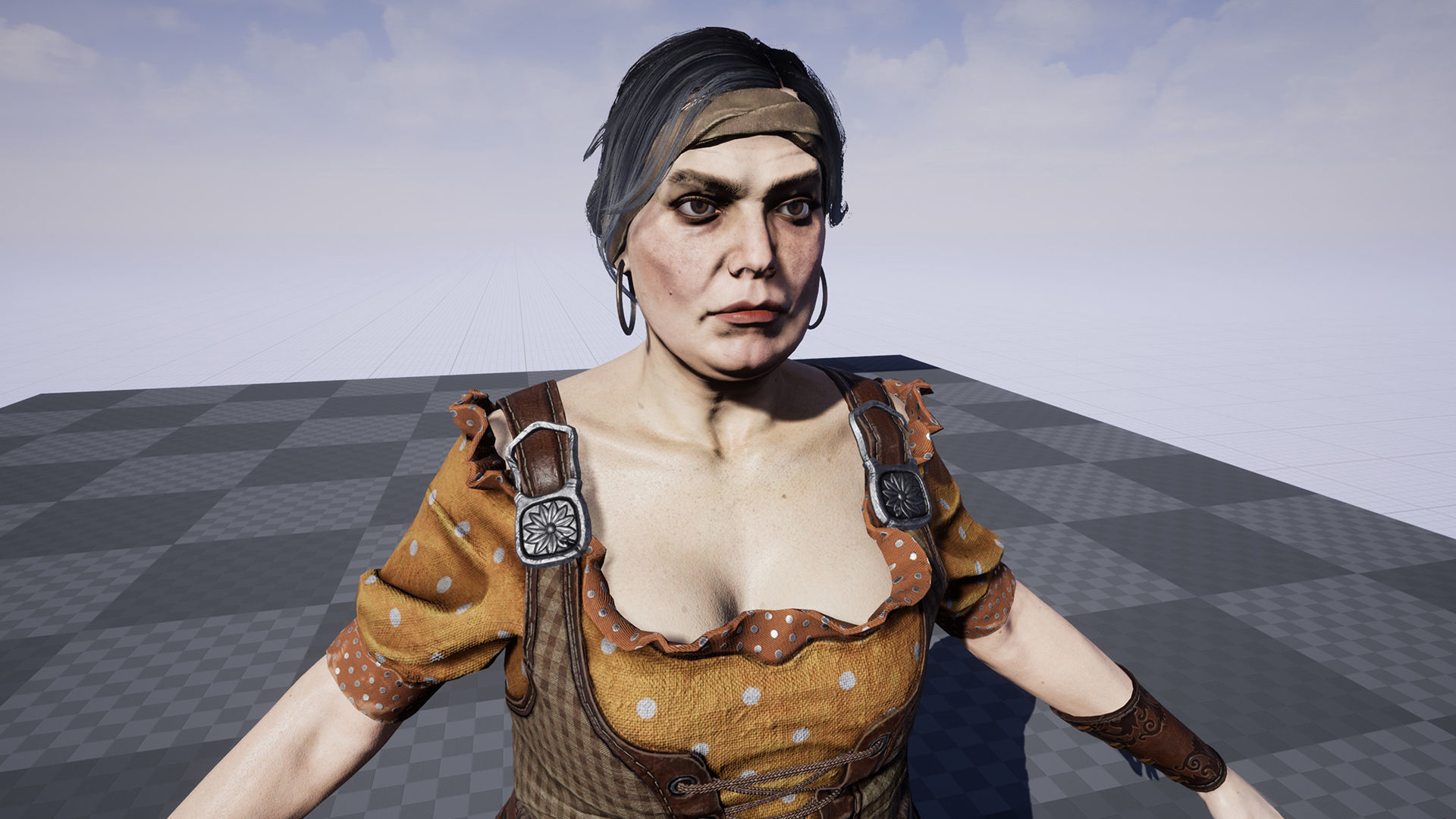 Barmaid Low-poly 3D model_19