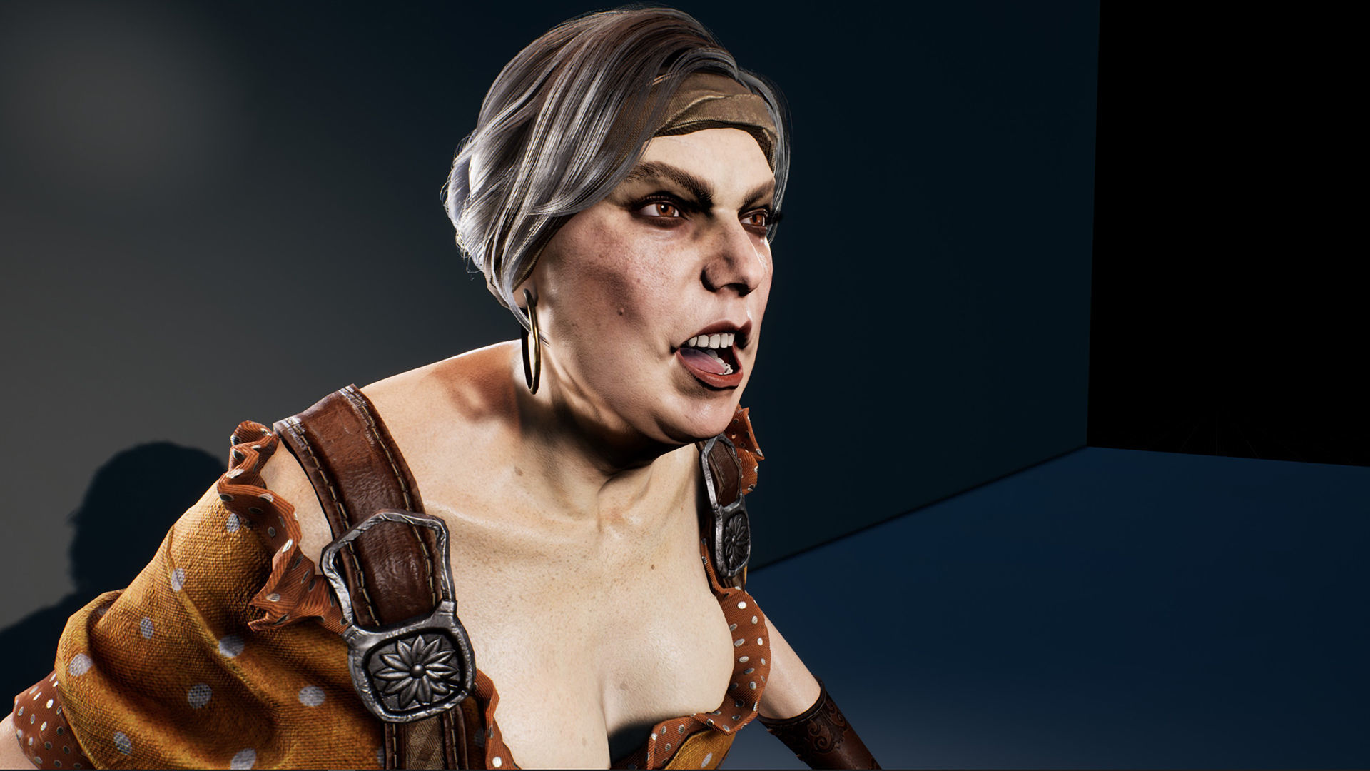 Barmaid Low-poly 3D model_12