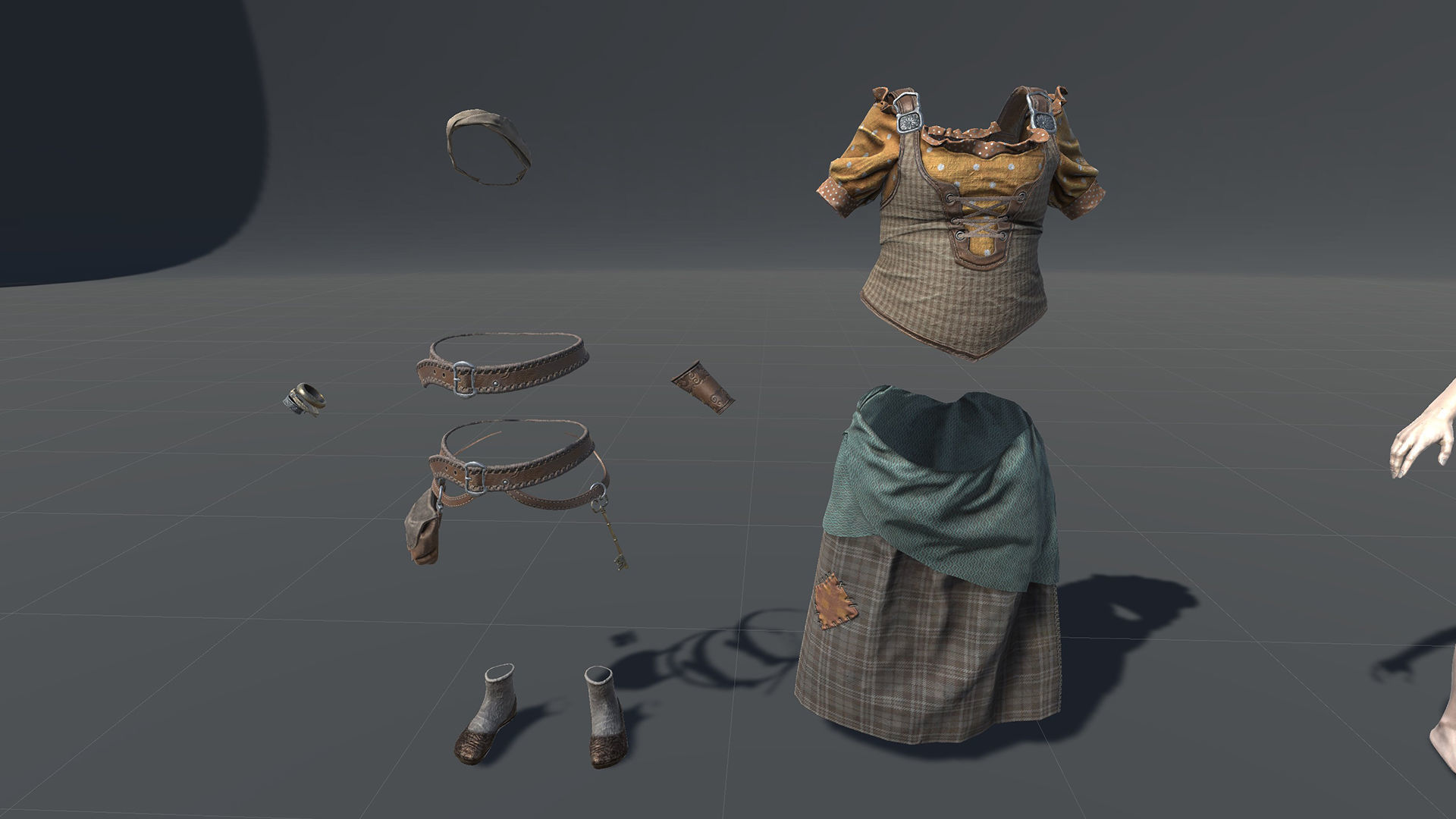 Barmaid Low-poly 3D model_33